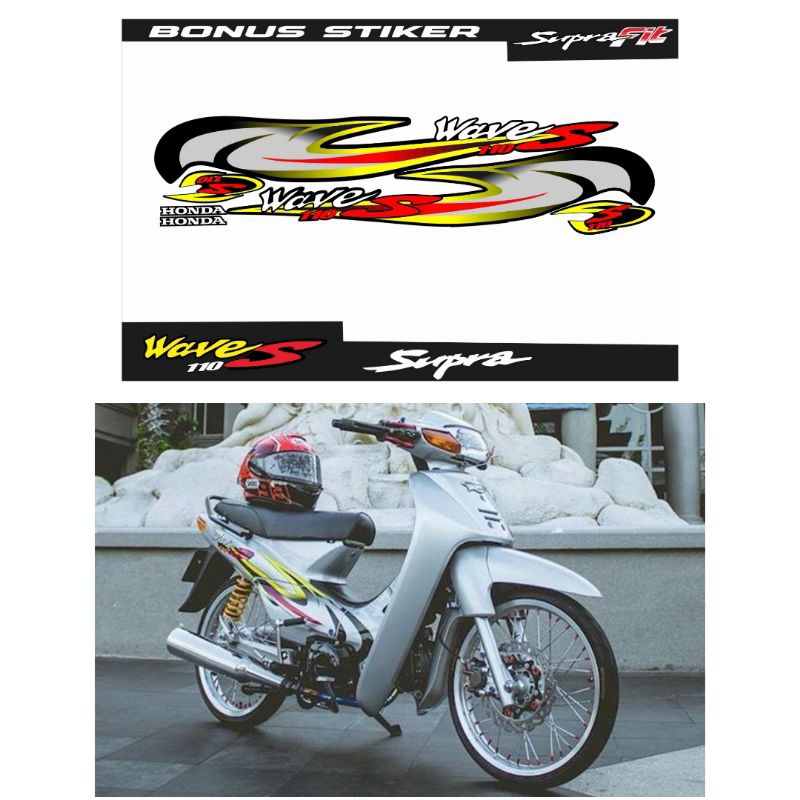 stiker striping wave 100 thailand supra x 100