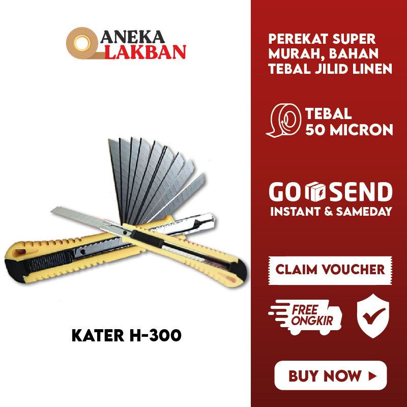 

Kater 140MMx28MM kater H300 Tajam Kuat ISI Cutter A-80 Kater Pisau Cutter