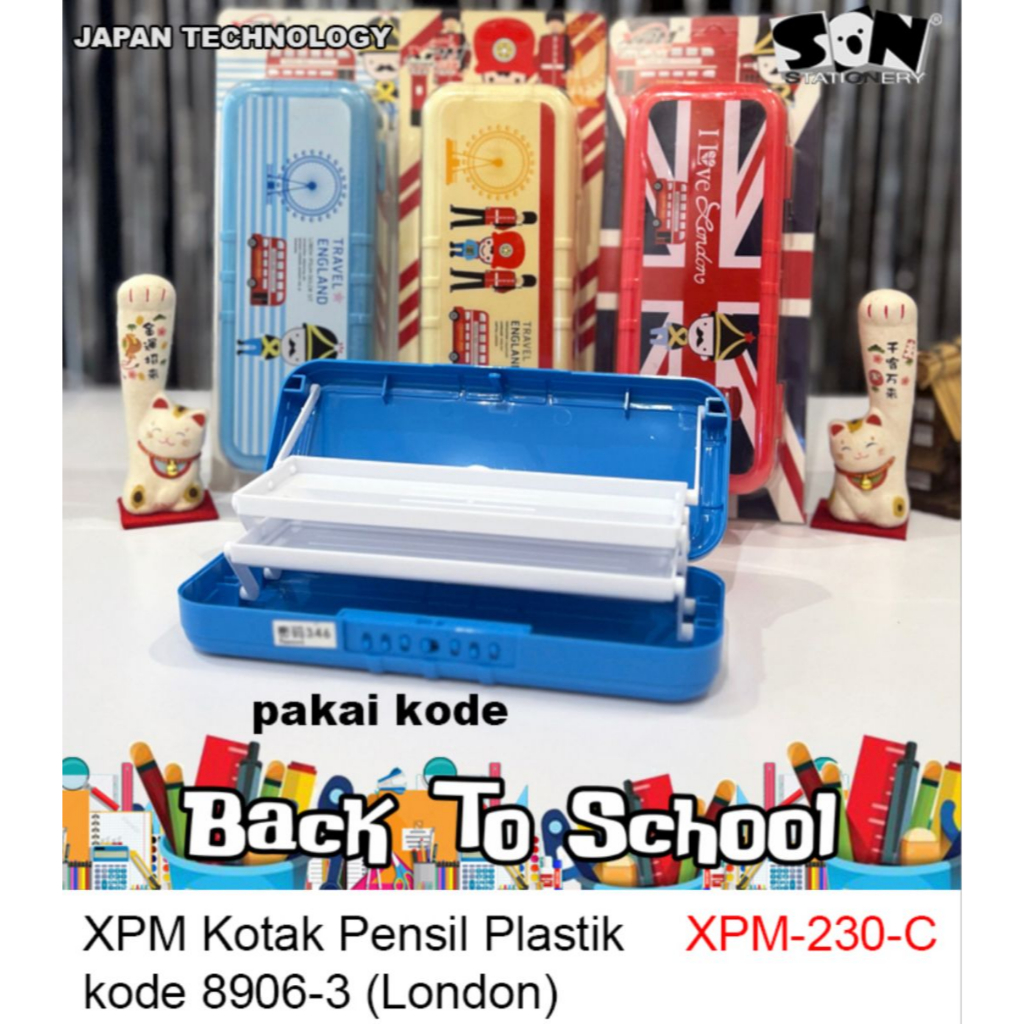 

Kotak pensil password menggunakan kode untuk membukanya pencil case