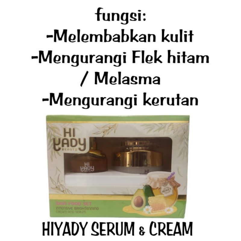 Jual Hiyady White Gold-IPL Glutathione Day Cream SPF 60 PA+++ Dan Hiyady Skin Food Set Intensive Brightening Cream and Serum