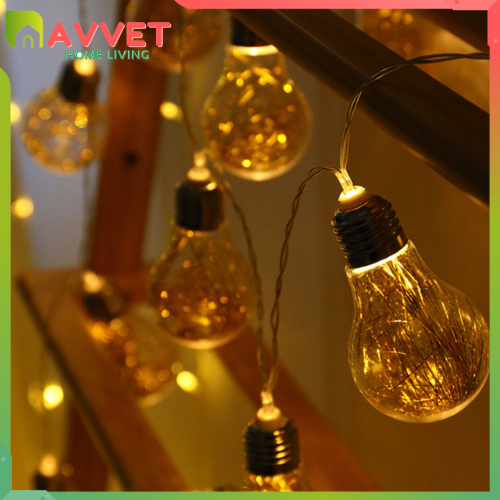 AVVET Lampu Malam dengan Garis Kepala Lampu E27 Soket Lampu Kursi Lampu Meja Bar Kafe Ruang Tamu Set Lampu Meja Bohlam LED Tumbler Vintage