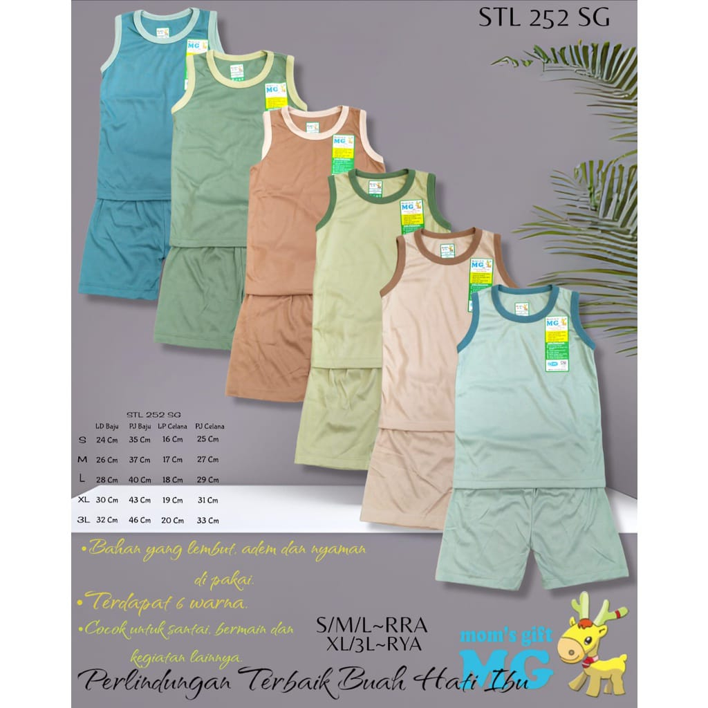 Setelan Kutung Bayi Moms Gift Setelan Kutung Pendek Anak Warna Polos Baby Newborn S M L XL XXL 4 Bulan - 4 Tahun