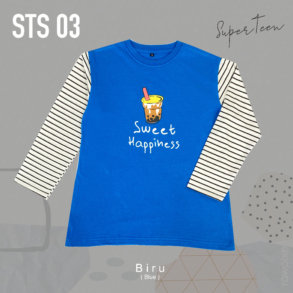 BAJU ANAK PEREMPUAN TANGGUNG REMAJA / KAOS ANAK PEREMPUAN TANGGUNG REMAJA / PAKAIAN ANAK CEWEK KAOS ANAK CEWEK LENGAN PANJANG STRIPE BRAND SUPERTEEN 9 - 14 TAHUN