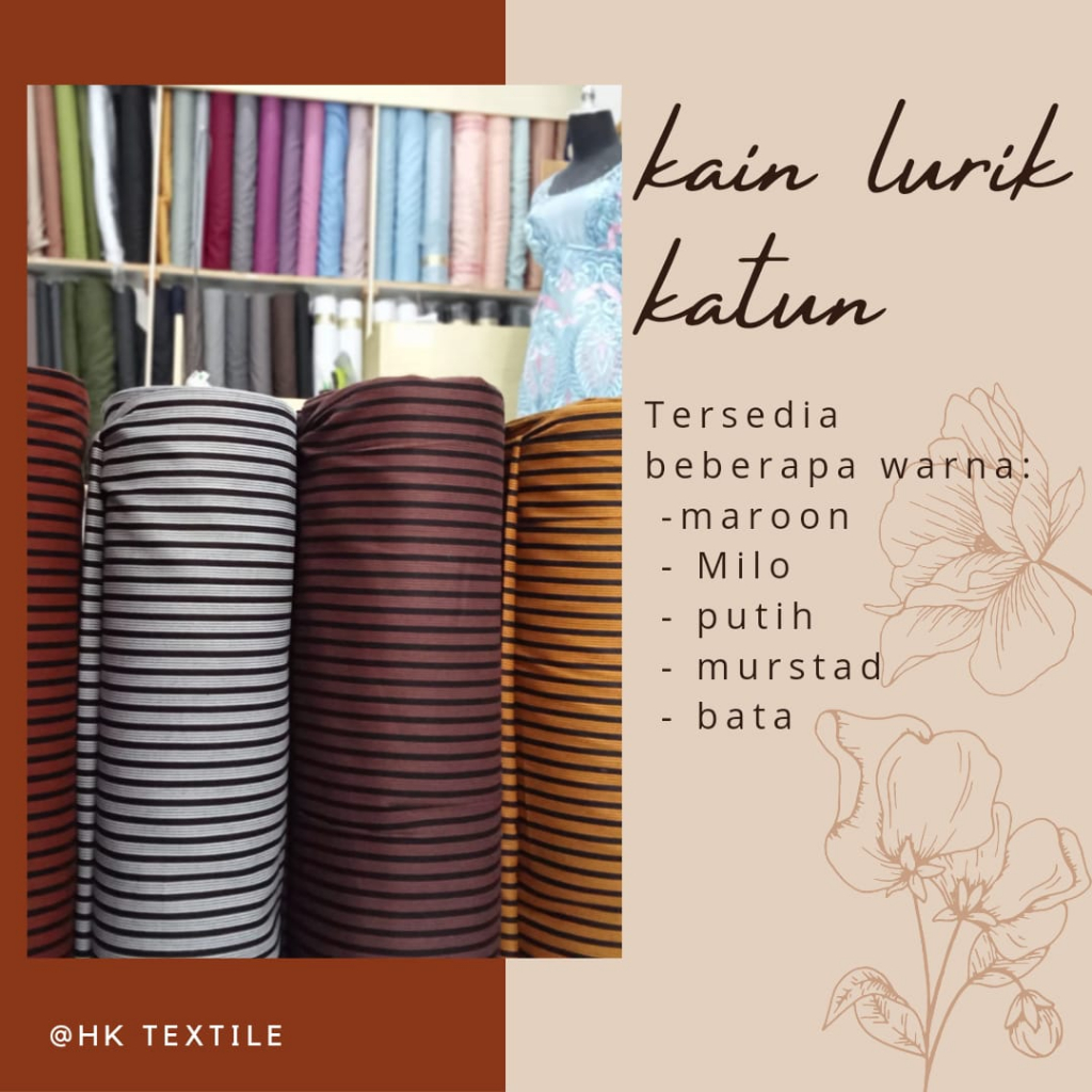 Kain Lurik Surjan Katun Premium - Bahan Gamis Dress Blouse Kemeja Tradisional Modern | Kain Lurik Ha