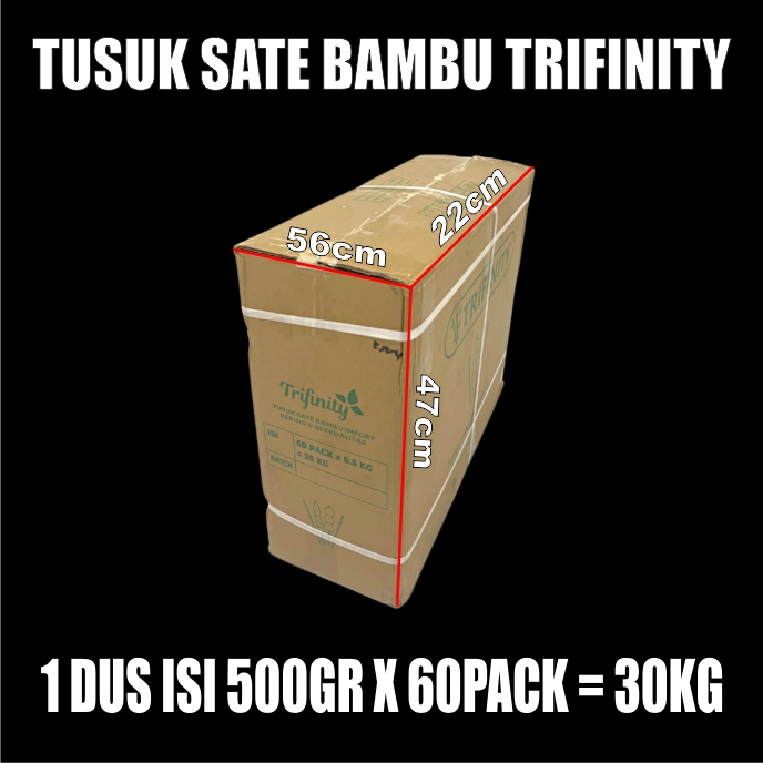 Tusuk Sate Bambu Panda Trifinity Halus Bersih Panjang 20cm Dus Bisa Semua Jasa Kirim