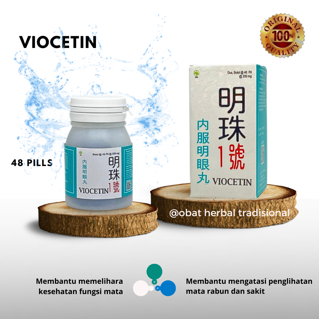 VIOCETIN EYE PEARL obat mata minus - rabun dan katarak herbal manjur