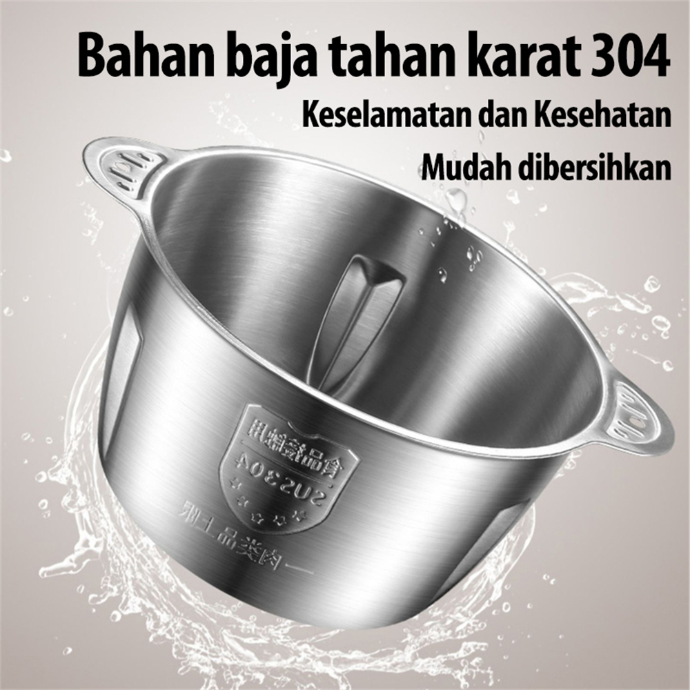 Chopper Blender daging penggiling Meat pro Blender Elektrik Stainless Steel Chopper Grinder Ukuran Besar Hingga besar 2L/3L