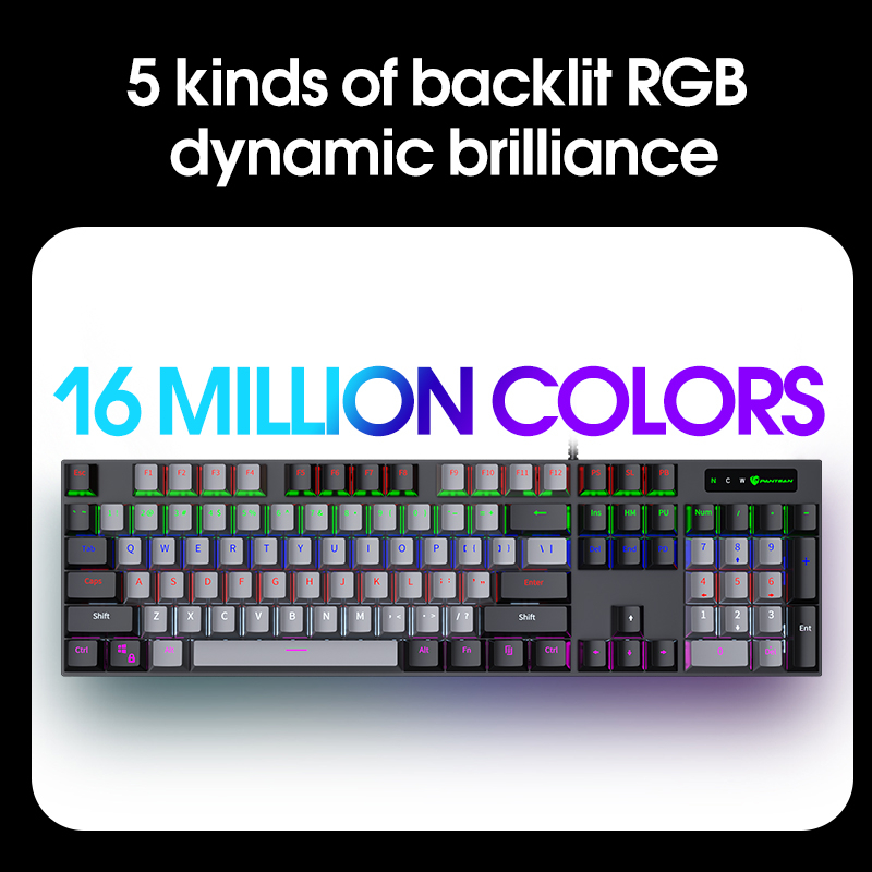 【COD】Viqoo LD-401 RGB Real Mechanical Gaming Single Keyboard Wired 7 Color RGB LED Light Keyboard - G29