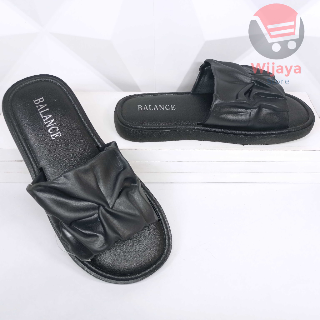 Sandal BALANCE 099 Slop Wanita Model Serut Sendal Jelly Slide Selop Cewek Perempuan