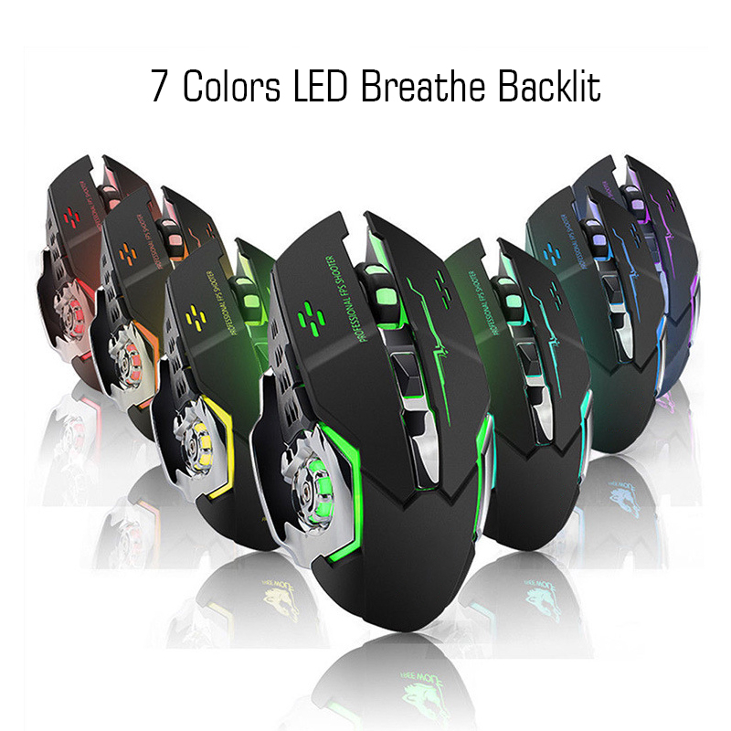 【COD】Viqoo Mouse Game MG01 Wireless Mouse 7 Color RGB Light Esport Mouse - T2