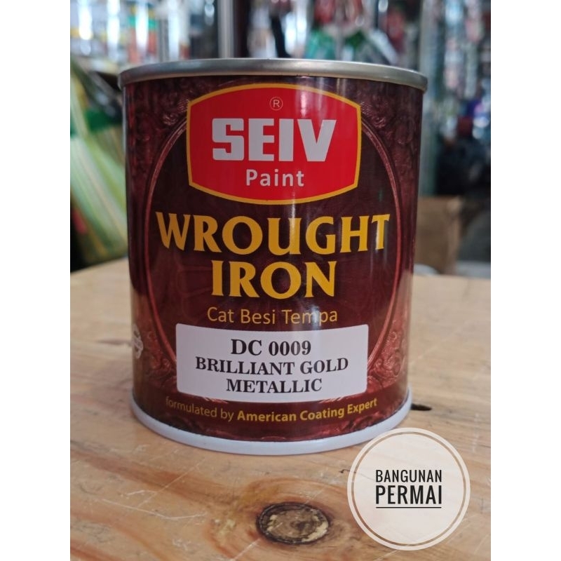 

CAT SEIV GOLD 250ML/ CAT MINYAK BESI KAYU WARNA EMAS TEMBAGA