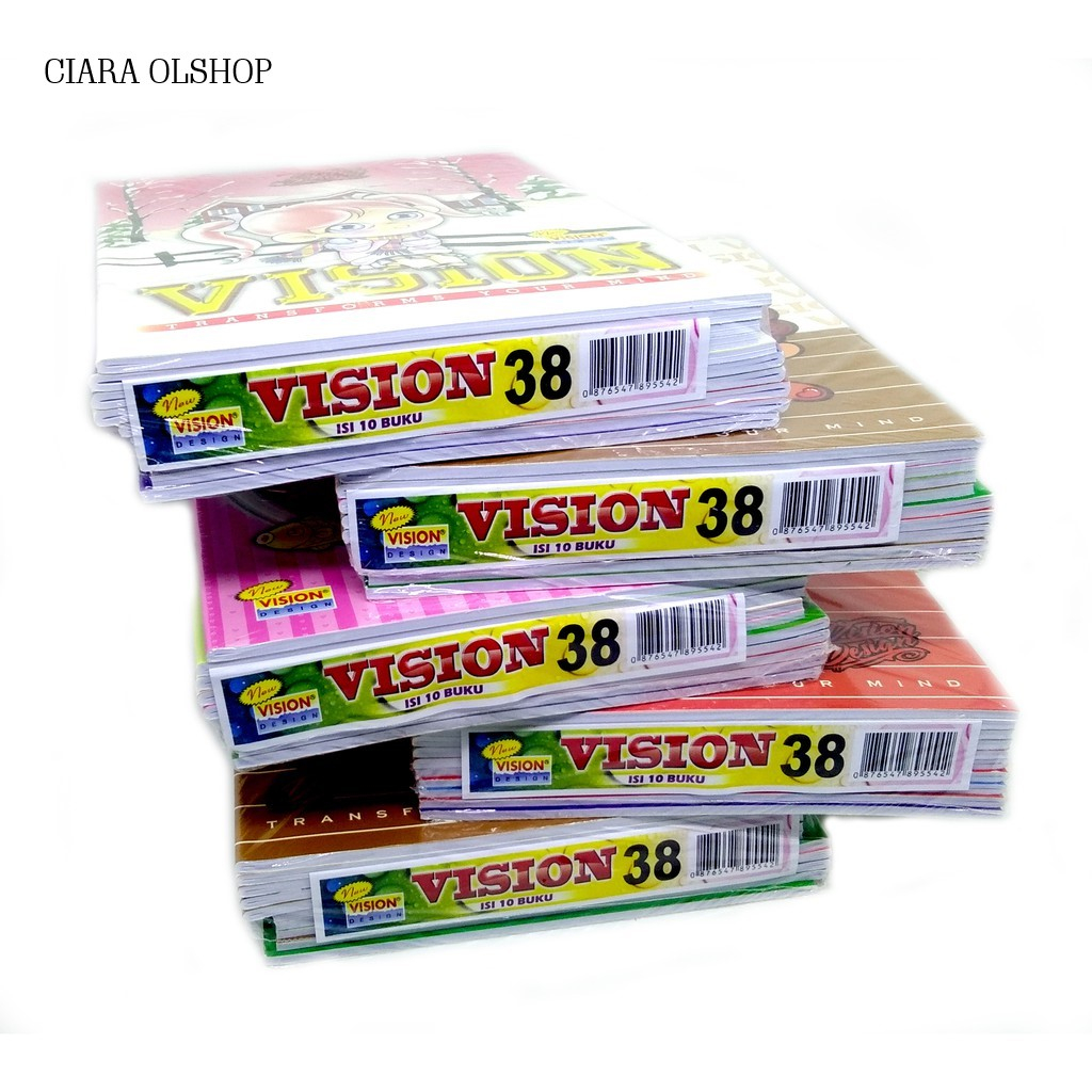 

Buku tulis vision dan seriti 38 lembar 1 pack isi 10 buku