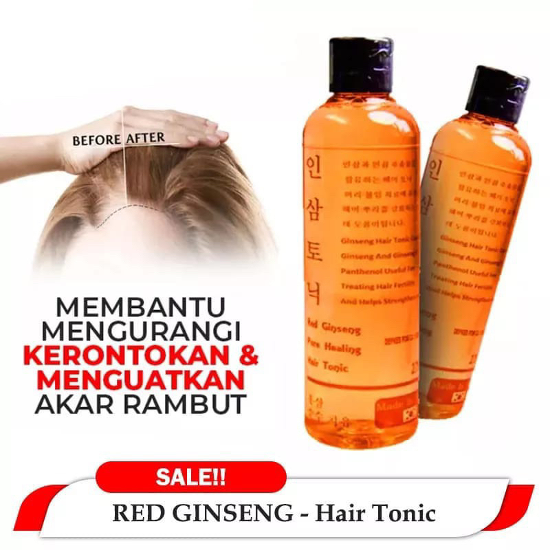 FREE ONGKIR MEDAN TERMURAH Hair Tonic Red Ginseng Korea BPOM Penumbuh Rambut Botak dan Pelebat Rambut ~Anti Rambut Rontok