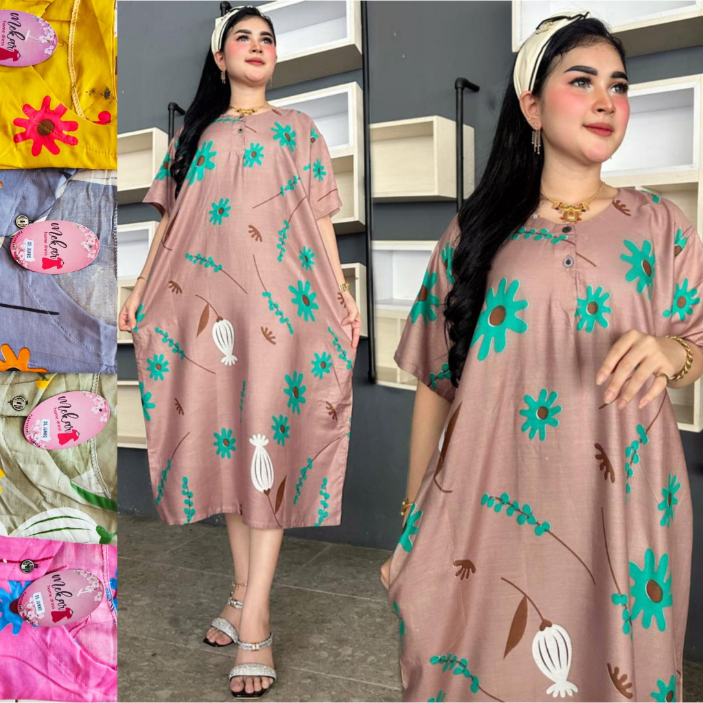 DASTER JUMBO BUSUI DJ MOMO LD 120 KEKINIAN KANCING DEPAN LENGAN PENDEK MURAH ADEM RAYON BATIK PEKALONGAN UKURAN XXL DELAPAN MEKAR HOME DRESS DRES DASTER FULAIZAH FULAIZA PUSAKA JAYA BATIKNUSANTARA11 Sapasara grosiran_dastersolo BATIK SATRIAA KATIA