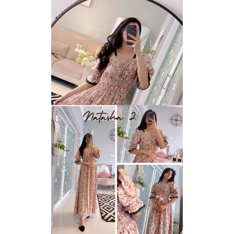 Daster Arab Fairuz NATASHA Long Dress Rayon Cantik