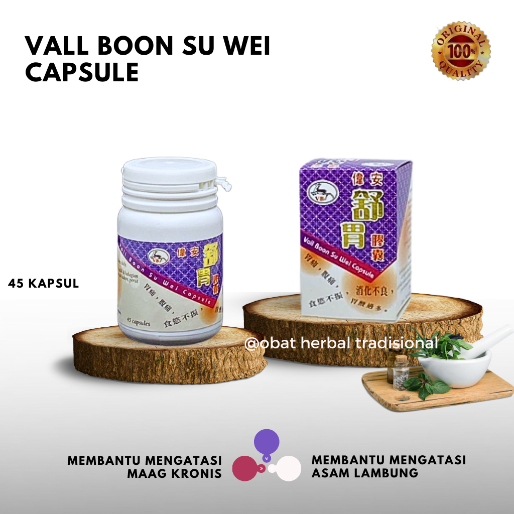 OBAT MAAG KRONIS HERBAL CINA PALING AMPUH OBAT ASAM LAMBUNG GERD DIJAMIN 100% ASLI ORIGINAL VALL BOON SU WEI CAPSULE