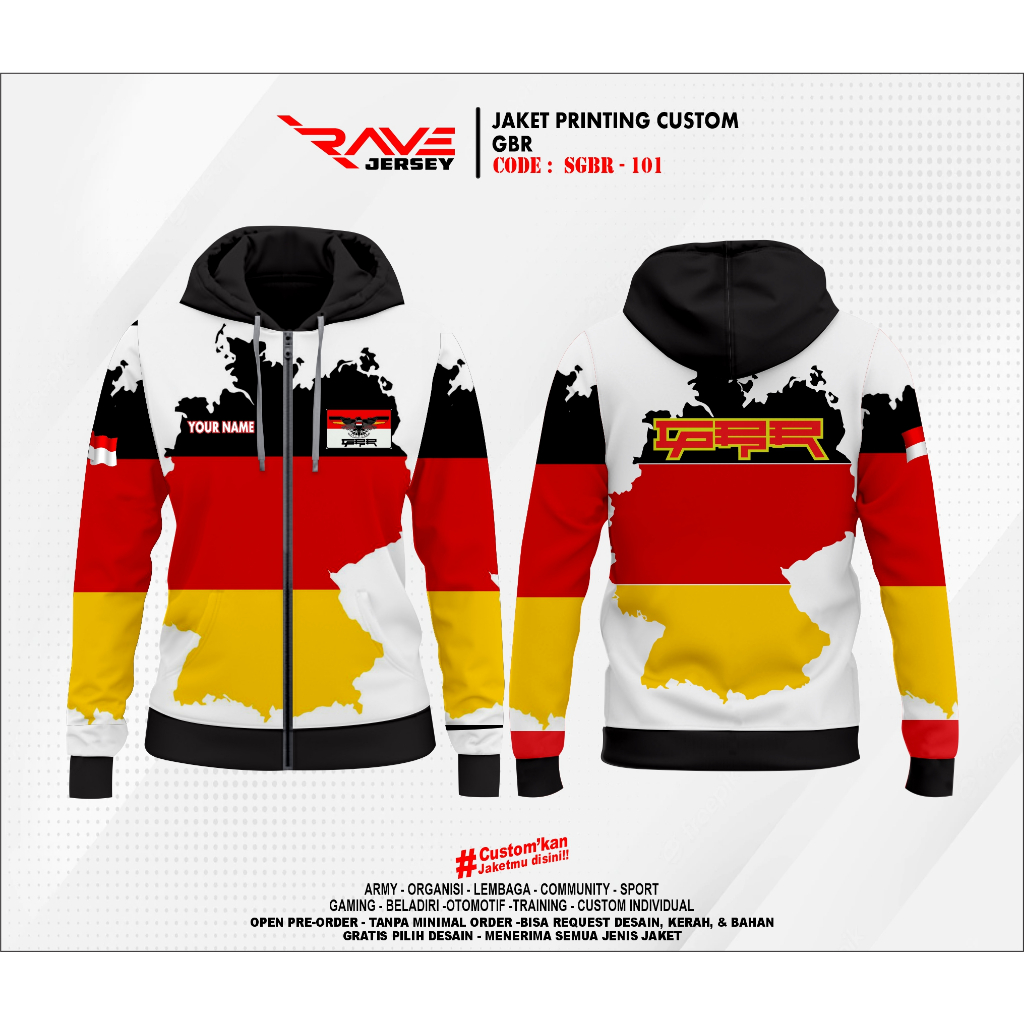 JAKET GBR FULL PRINTING SUBLIMATION CUSTOM (DESAIN SUKA SUKA)