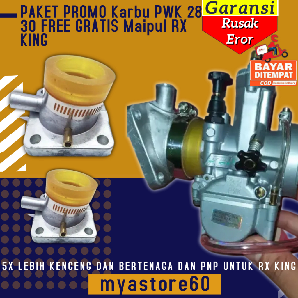 Karbu Pwk 28 30 Keihin Sudco + Gratis Manipul Manipol Intek Rx King Karburator PWk28 PWK30