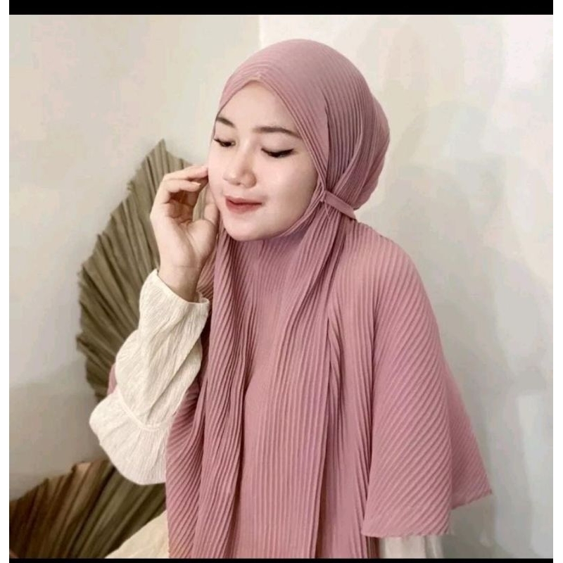 jilbab plisket instan