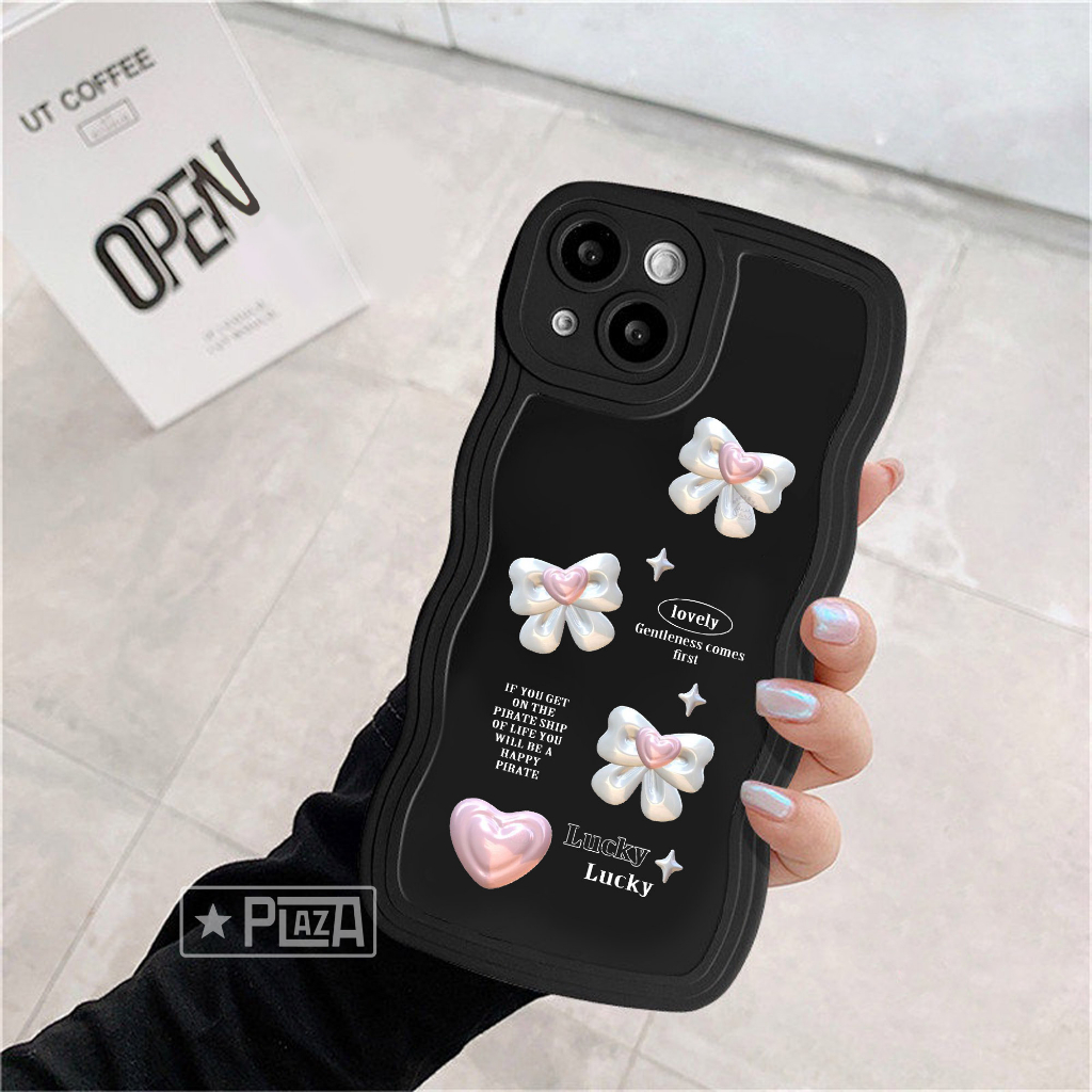 GLB-05 Softcase Gelombang Black Motif for ALL TYPE A17 A17K Y02 T1 5G V25E SS A73 A04 A04S A33 5G POCO M5 RM 10 9A 9T NOTE 10 5G RL 10 5 C20 C21Y C35 C55 HT 20S 12i SMART 7 iP 11 XR 13 pro 14 pro max.