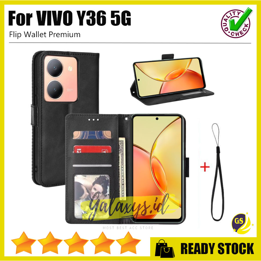 Flip Case Vivo Y36 5G T1 5G T1 PRO 5G NEW Vivo V23 5G / Vivo Y75 5G Vivo V23E V23 E Y15S Y15 S VIVO Y21T Y21A 2022 Vivo Y21 / Y21S Y21 S Y33S Y33 S Vivo V21 4G / V21 5G 2021 Flip Wallet Cover Sarung Kulit Dompet Leather Standing Casing