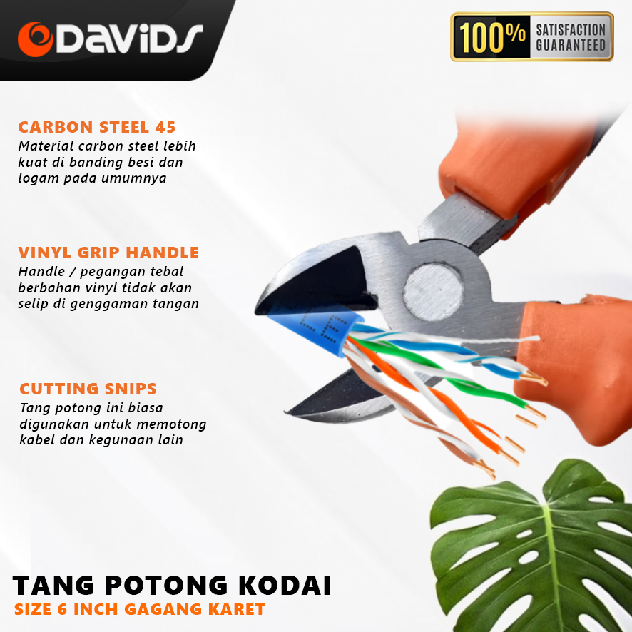 Tang Potong Cutting Diagonal Pliers Kodai 6 Inch Gagang Karet