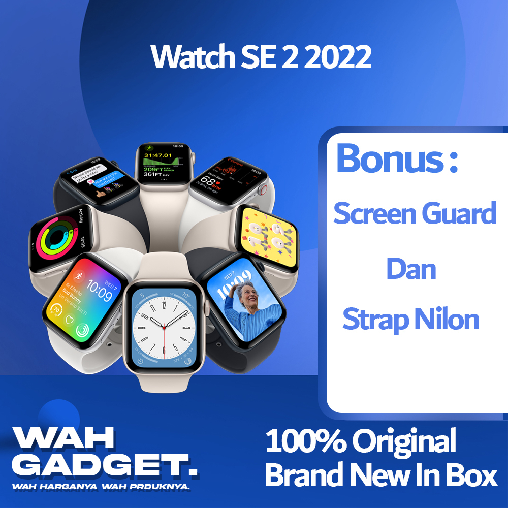 Apple Watch SE 2nd Gen 40mm / 44mm GPS Only Garansi Apple 1 Tahun