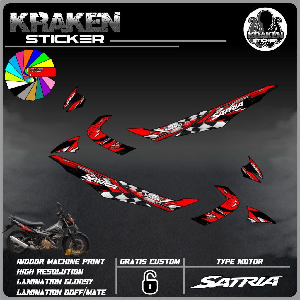 STRIPING STICKER SATRIA FU 2007 STIKER SATRIA FU 2007 STICKER LIS LIST SUZUKI SATRIA FU 2007 CODE 02