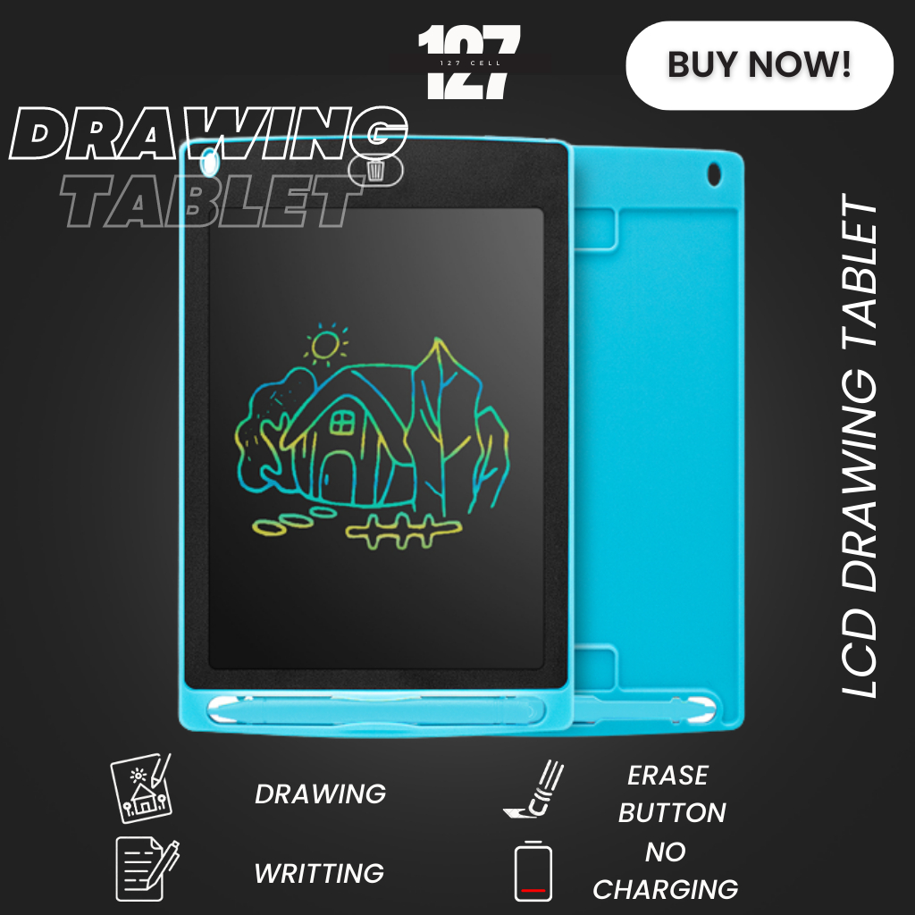 LCD Drawing Tablet Writing Drawing Pad Papan Tulis LCD 8.5 inch untuk Menggambar dan Menulis