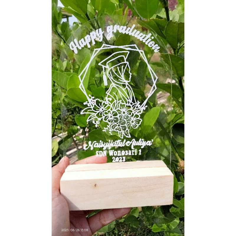 hiasan akrilik/buket wisuda/ulang tahun/wedding