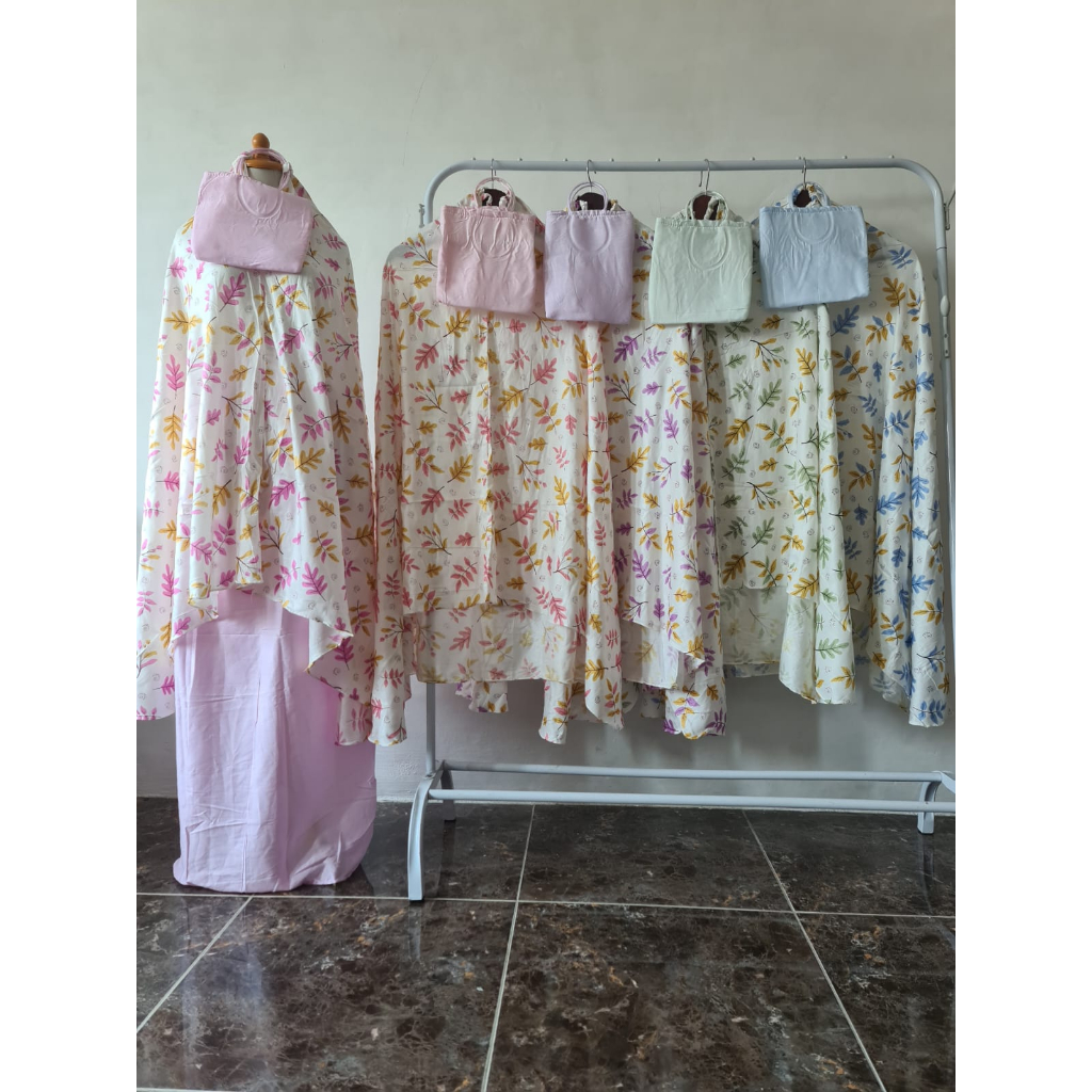 9-13 Tahun Mukena Anak Tanggung Rayon Super Mukena Motif Rayon Bali