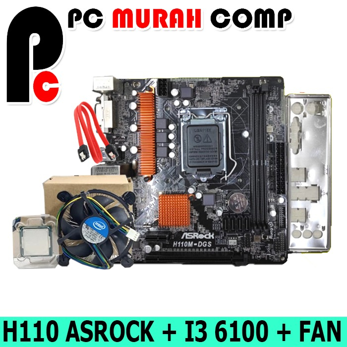 Paket Mobo 1150 DDR3 H81 Plus Processor i3 Gen6/ 6100