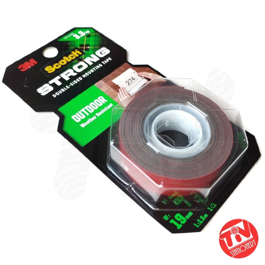 

Double Tape 3M Scotch Strong Outdoor Mounting 19 mm x 1.5 m (Red)