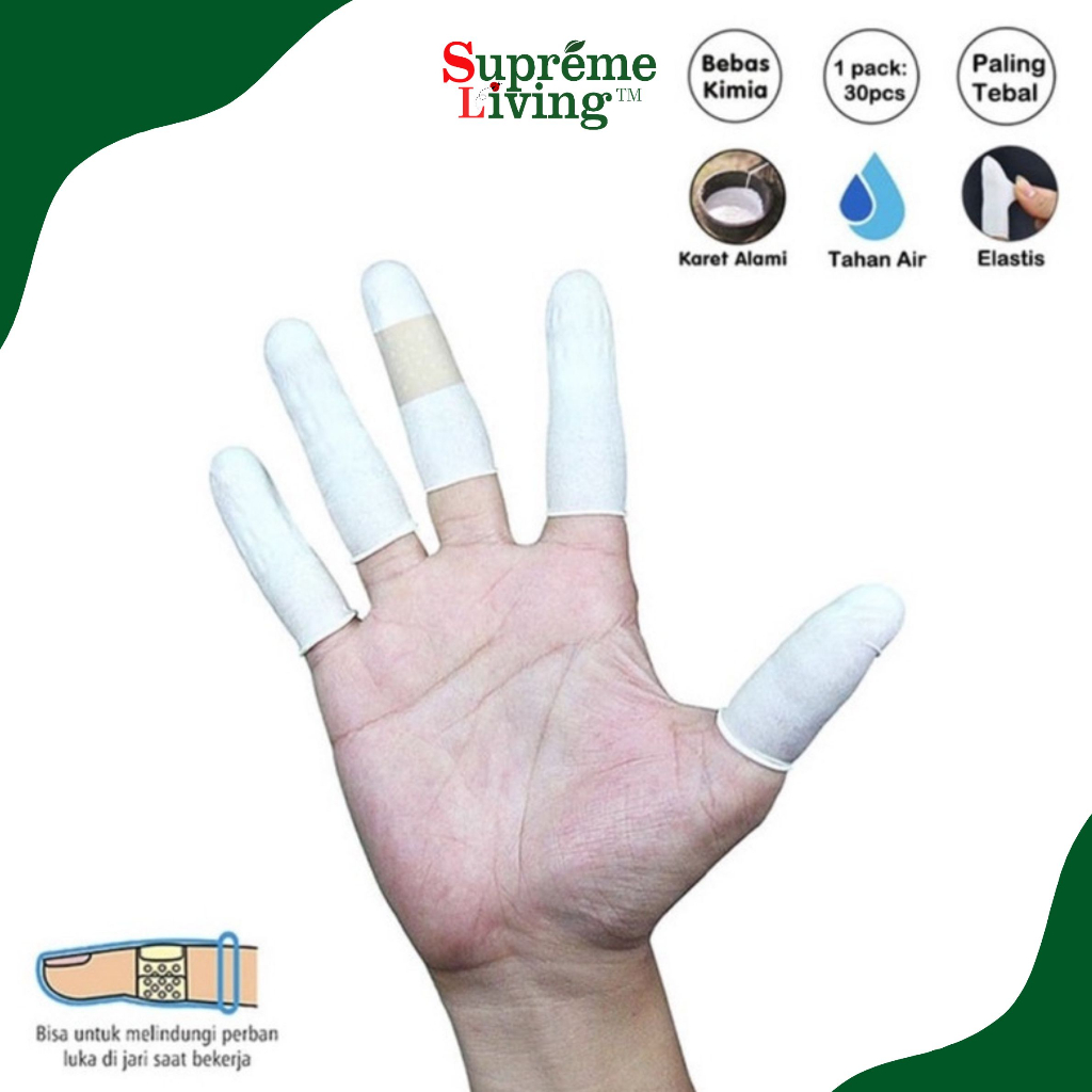 Sarung Tangan Pelindung Ujung Jari / Latex Finger Cots Anti Virus