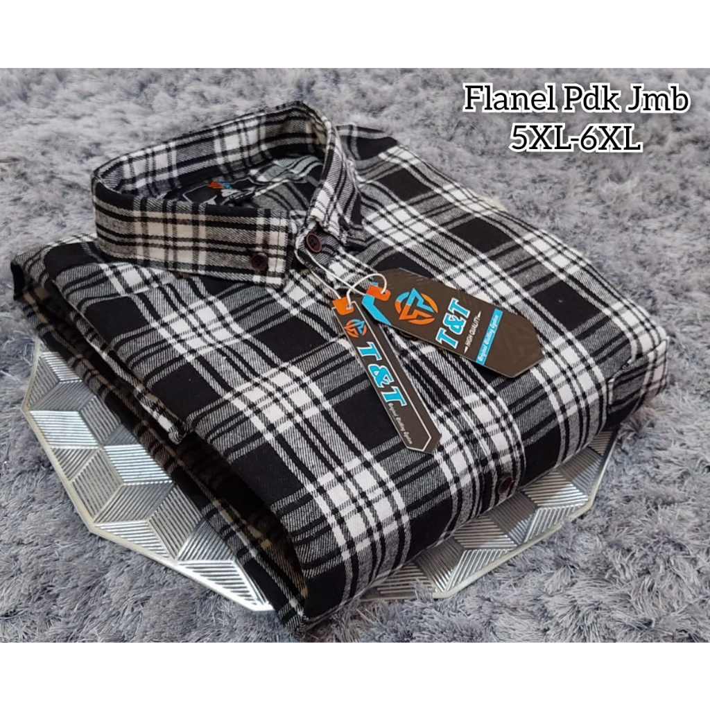 kemeja  falnel pendek super jumbo size 5xl 6xl atasan casual kemeja kotak dewasa over size distro