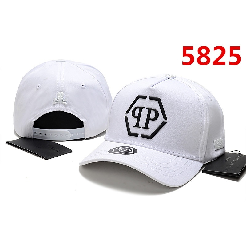Topi Philipp Plein PP White Black Cap Logo Rubber Premium IMPORT