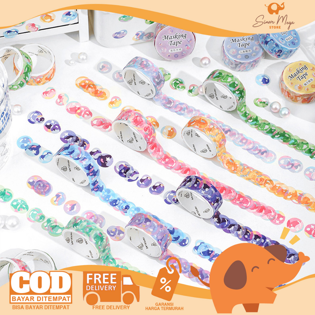 

Bubble Dream Series Roll Stickers / Roll Deco Sticker / Stiker Roll Motif Lucu