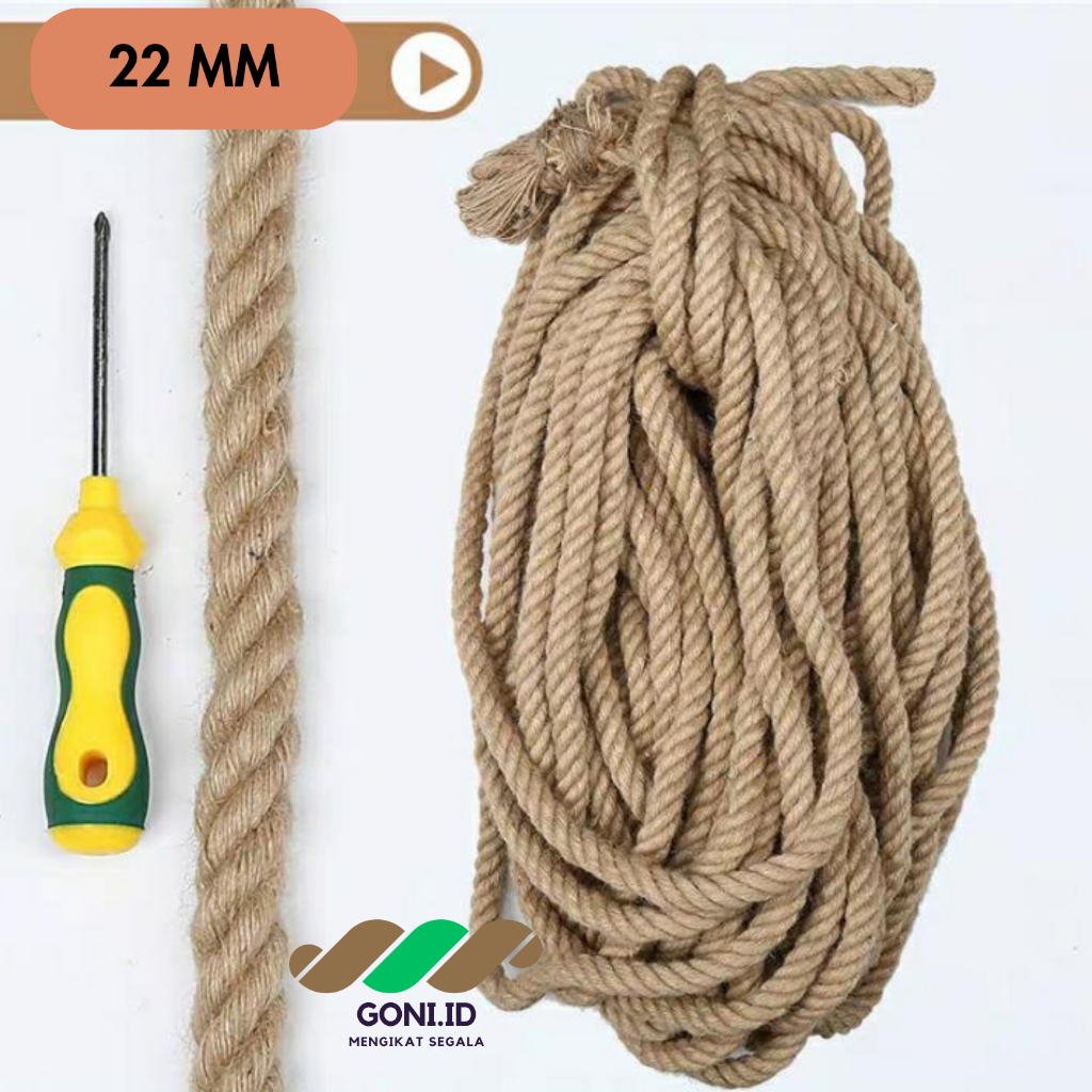 

Tali Goni 22mm /Hemp Rope / Tali Tambang / Tali Tambang / Tali Serat goni / Tali mendong / Tali Tarik Tambang / Tali Rami Goni / Tali Mainan Anak / Tali Tarik Tambang / Tali Mobil / Tali Dekorasi Rumah / Tali Pagar / Tali Hiasan Kerajinan / TALI SABUT