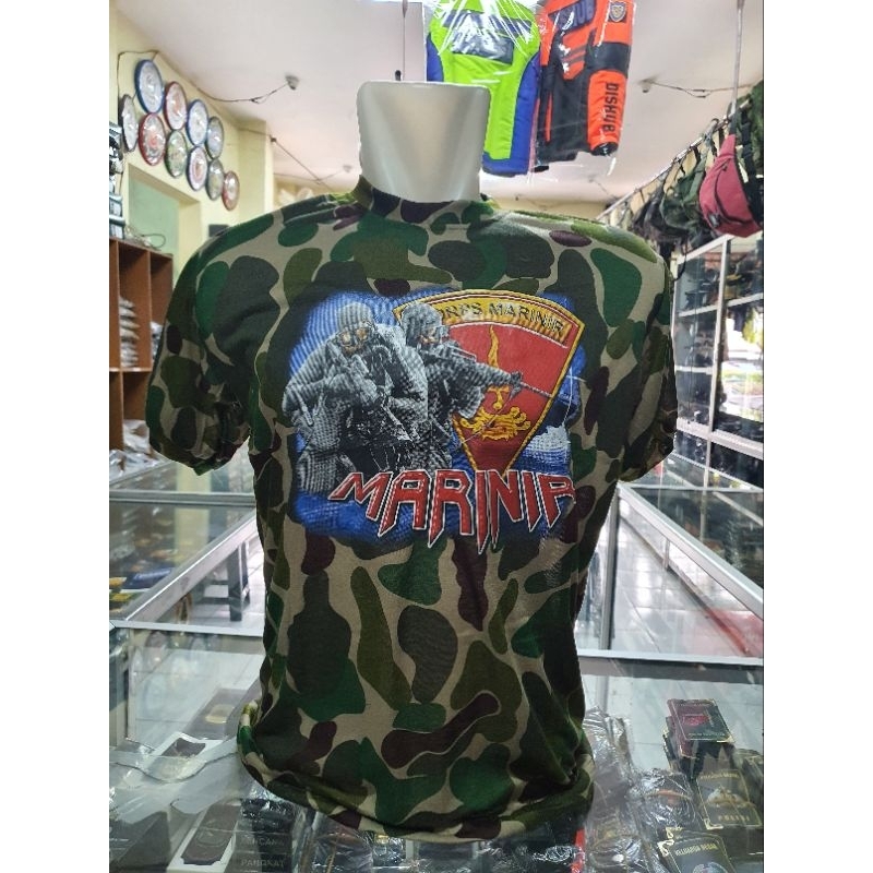kaos loreng Marinir Besar | kaos oblong Army  | kaos dalam Logo Loreng | kaos Loreng Logo