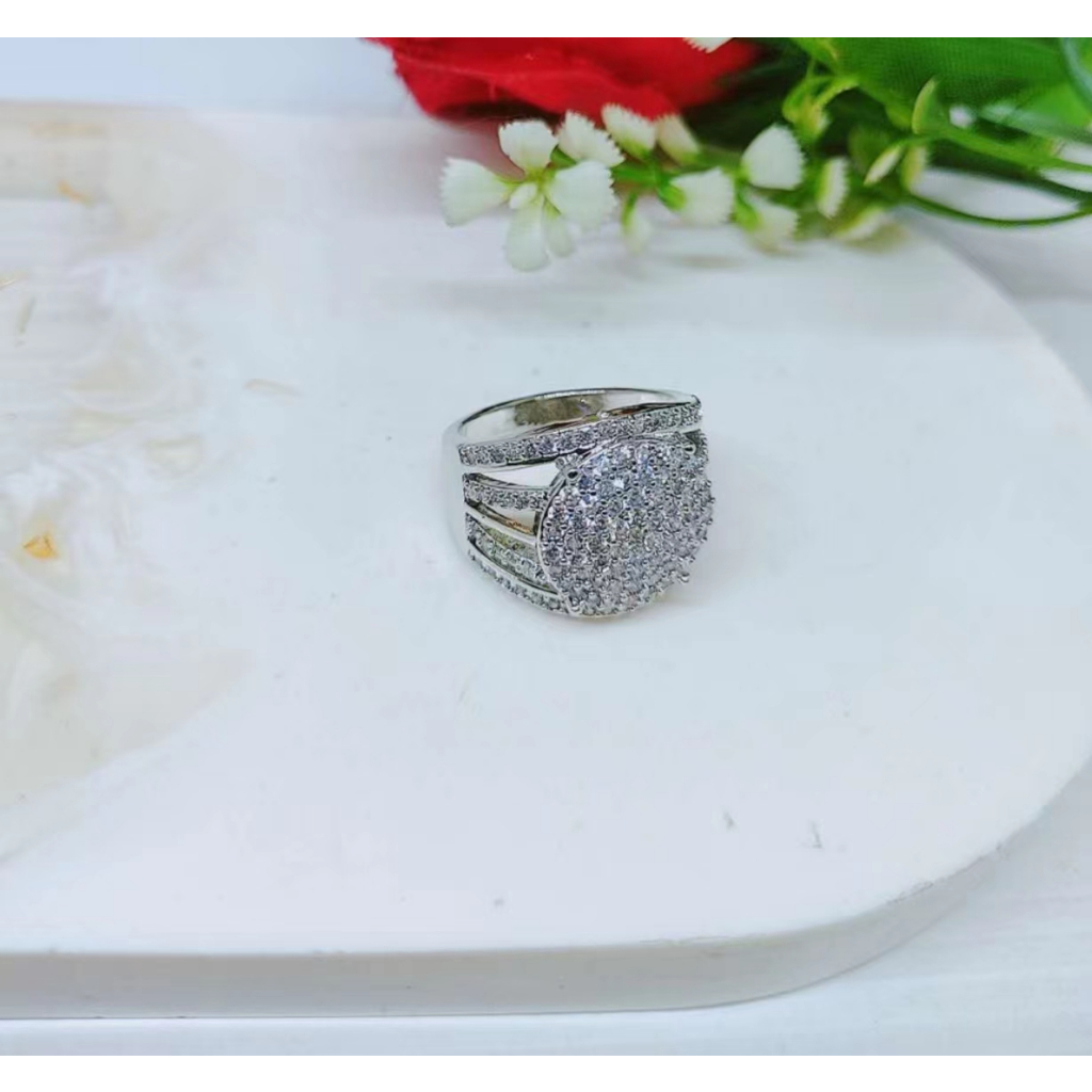 Cincin Xuping Mata Full Lapis Emas Perhiasan Fashion R701
