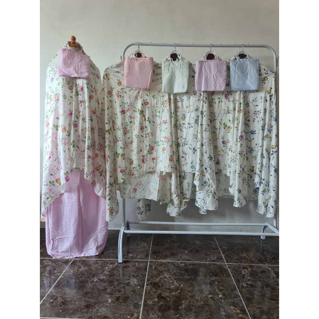 9-13 Tahun Mukena Anak Tanggung Rayon Super Mukena Motif Rayon Bali