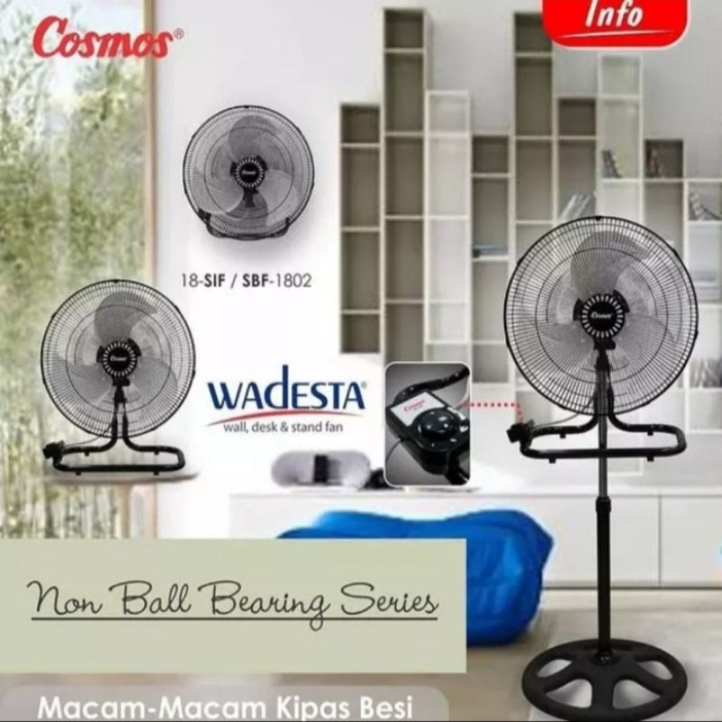 Stand Fan Cosmos SBF-1802 Kipas angin dinding lantai 18" SBF1802 3in1