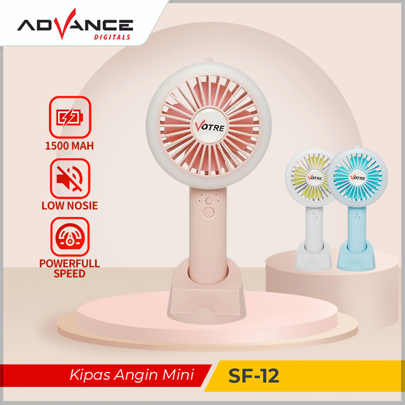 100%Advance Kipas Angin SF-12 Portable Kipas Mini Fan Portable Kipas Angin Estetik