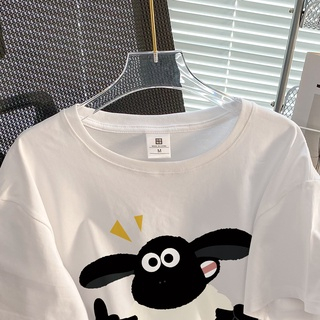 Kaos Baju Raglan Wanita Korean Style Little Black Sheep Baju Oversize Wanita Baju Atasan Wanita