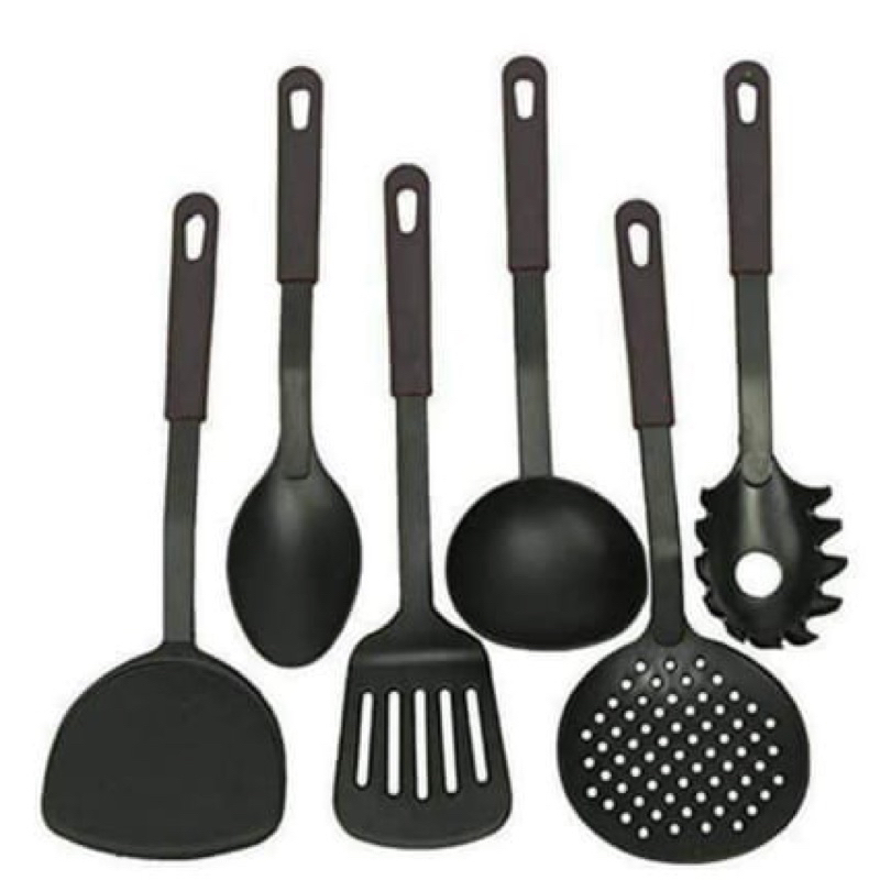 FREE ONGKIR MEDAN TERMURAH SPATULA PERALATAN MASAK _SPATULA SET 6PCS SODET SUTIL SARINGAN CENTONG _6IN1