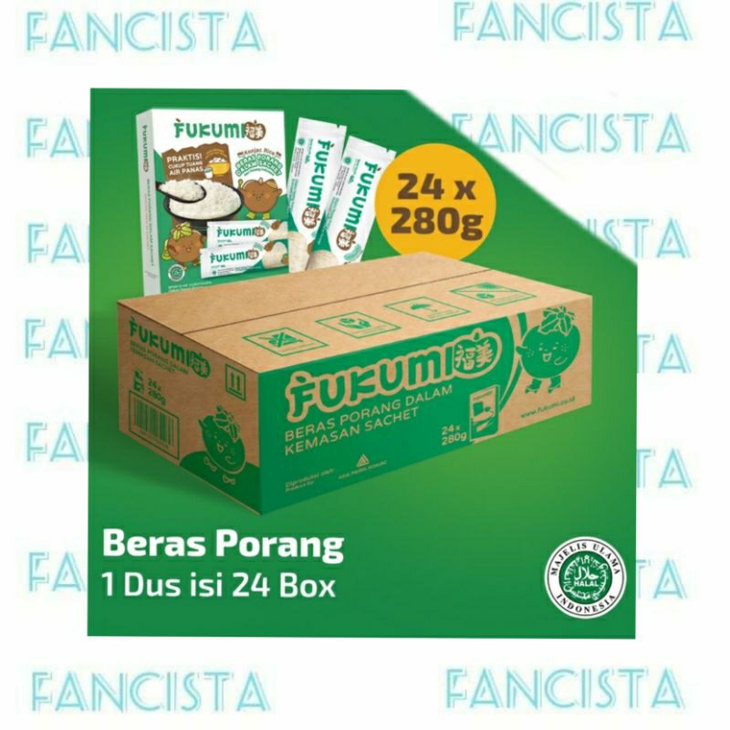 

Fukumi Beras Porang Beras Shirataki Instan Per Dus 24 Box x 7 Sachet