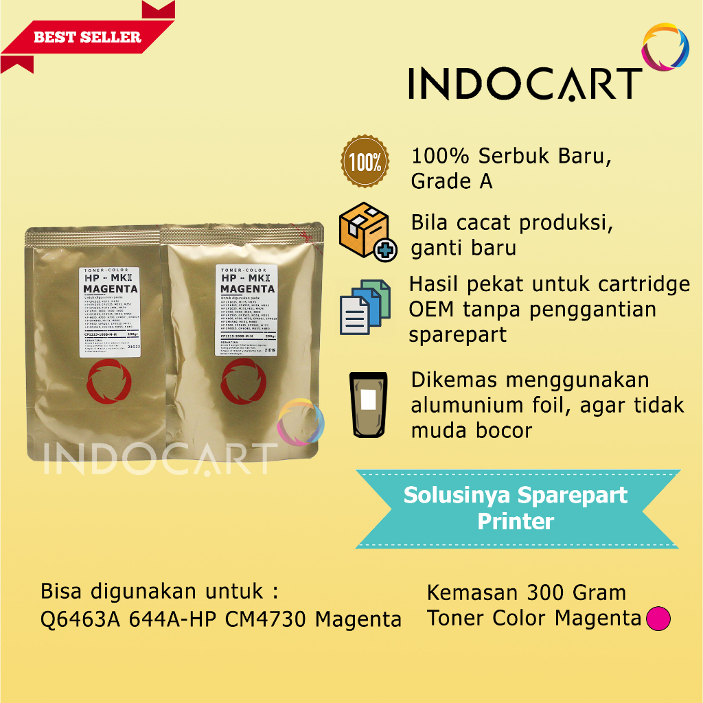 Serbuk Toner Warna Mitsubishi-644A-HP CM4730-300gr