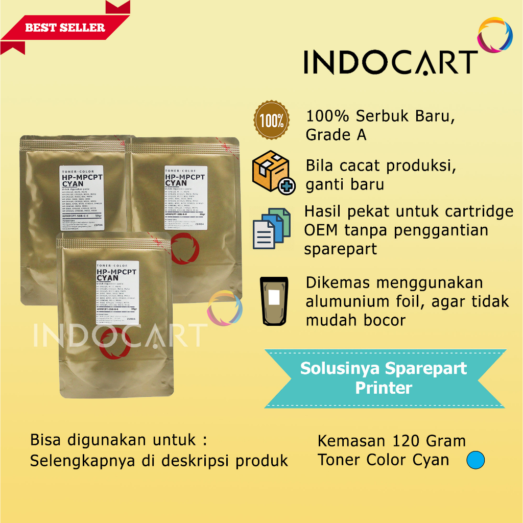 Serbuk Toner Warna MPCPT-502A-HP 3600-120gr-CMY