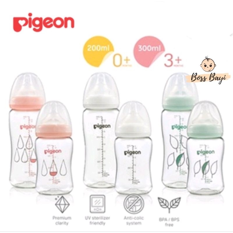 PIGEON - SofTouch T-Ester Baby Bottles / Botol Dot Bayi Wide Neck