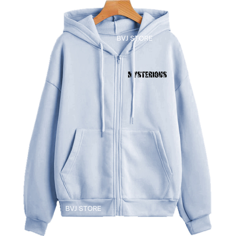 Jakett hodiee Zipper Mysterious Jakett wanita murah Cream l xl xxl 3xl 4xl fashion wanita jakett swe